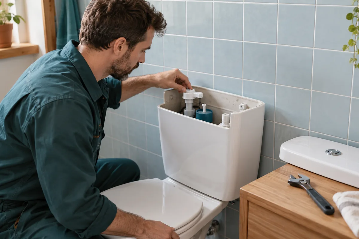 Contrôle du mécanisme d’une chasse d’eau